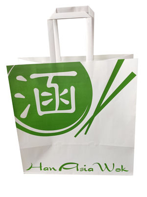 รีไซเคิลได้ 100% 12 สี 15 * 8 * 21 ซม. ถุงกระดาษคราฟท์หมึกถั่วเหลือง
