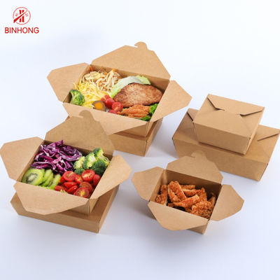 จุดบรรจุกระดาษ UV Take Away Box ทิ้งสำหรับร้านอาหาร
