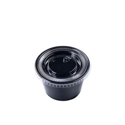 ฝาขวด PET สีดำ 1.5OZ ถ้วยซอสทิ้ง