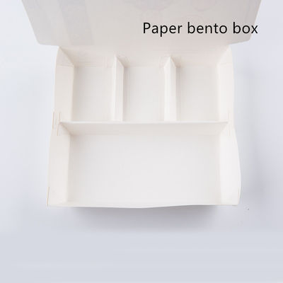 กระดาษคราฟท์ทรงสี่เหลี่ยมผืนผ้า Take Away Box ย่อยสลายได้พร้อมฝา PET
