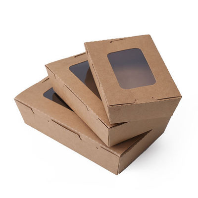 กำหนดเอง 4 ช่อง Take Away Paper Bento Box Leak Proof