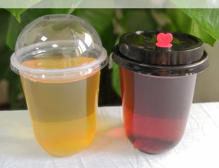 90 Calibre 360ml ถ้วยพลาสติกโปแลนด์ทื่อทึบโปร่งแสงพร้อมฝาปิด