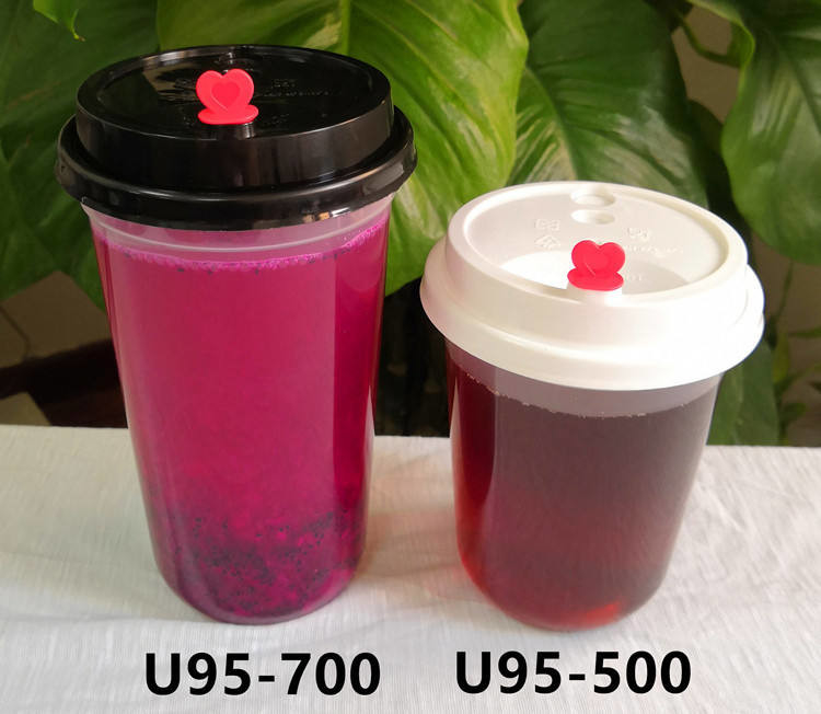 90 Calibre 360ml ถ้วยพลาสติกโปแลนด์ทื่อทึบโปร่งแสงพร้อมฝาปิด