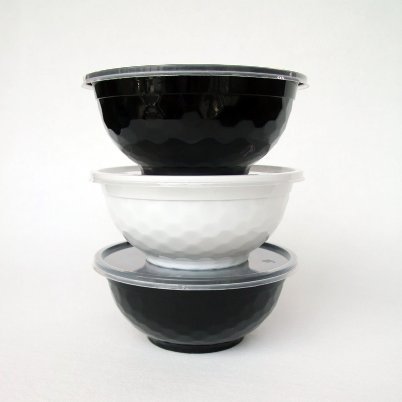 1050ml ความจุขนาดใหญ่ทิ้งพลาสติก Pp ชามบรรจุ 1 ผู้ซื้อ