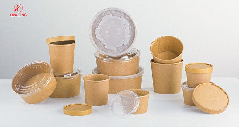 กระดาษรองอาหารแบบกลม Take Away Box Leak Proof 500ml