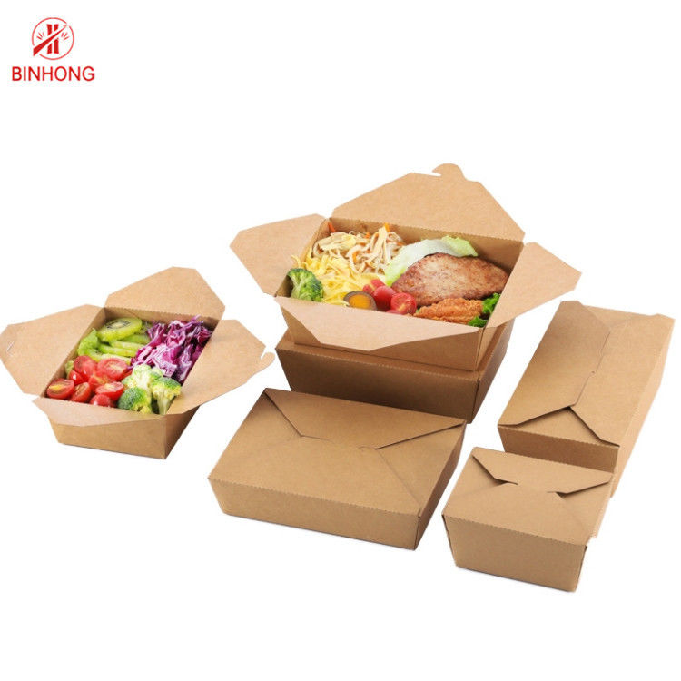 จุดบรรจุกระดาษ UV Take Away Box ทิ้งสำหรับร้านอาหาร
