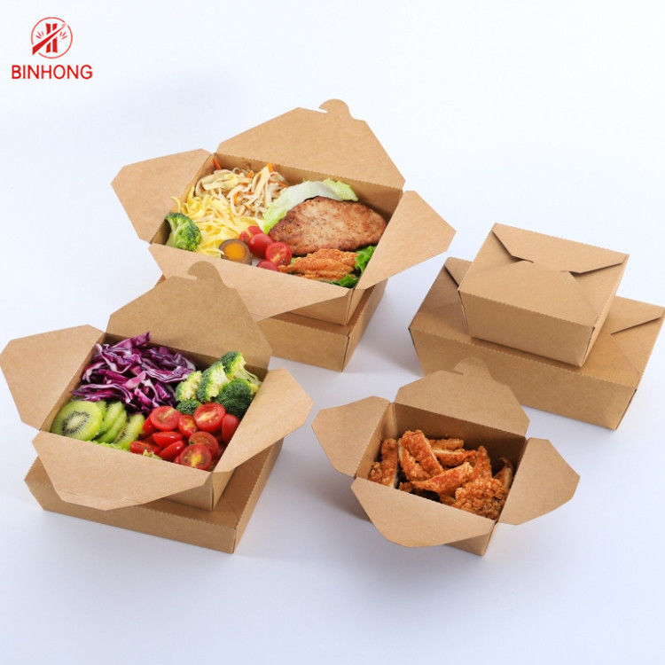 จุดบรรจุกระดาษ UV Take Away Box ทิ้งสำหรับร้านอาหาร