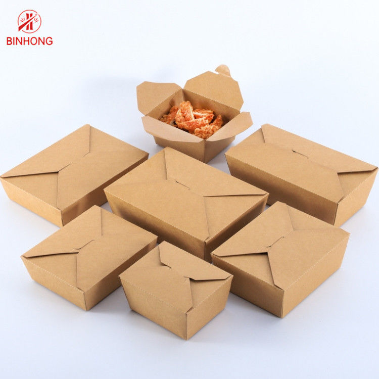จุดบรรจุกระดาษ UV Take Away Box ทิ้งสำหรับร้านอาหาร