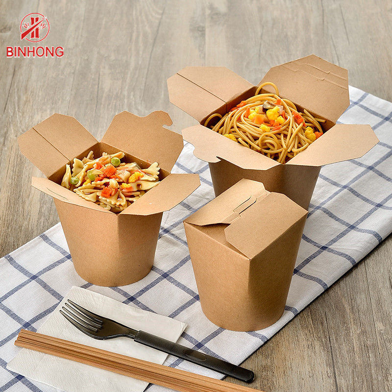 Customzied Food Packaging Glossy Varnish ภาชนะกระดาษใช้แล้วทิ้ง