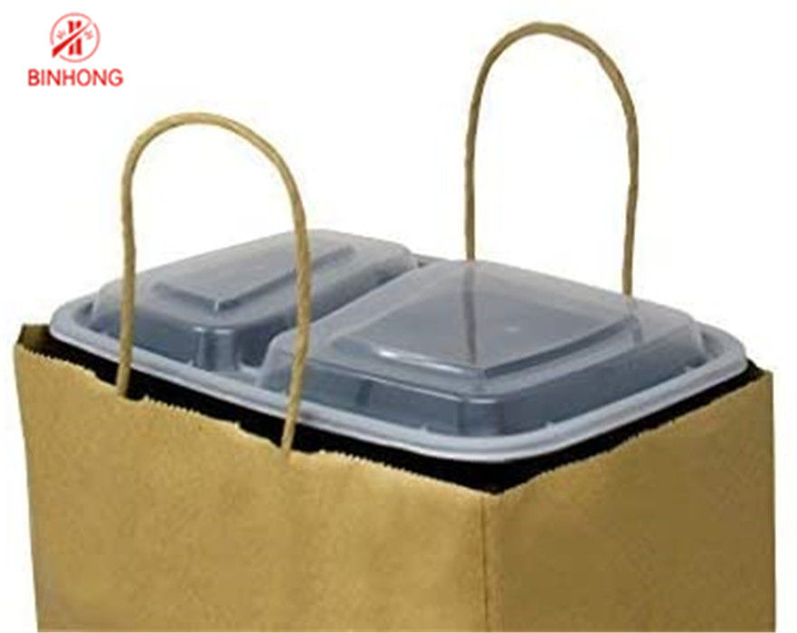 ถุงกระดาษคราฟท์ 10 × 5 × 13 '' ทนทานพร้อมหูหิ้ว