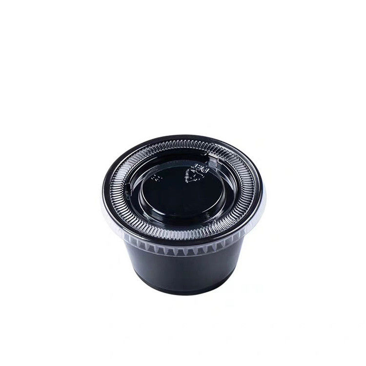 ฝาขวด PET สีดำ 1.5OZ ถ้วยซอสทิ้ง