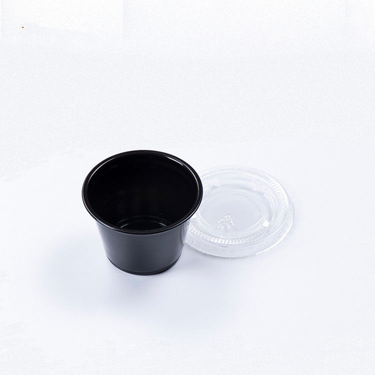 ฝาขวด PET สีดำ 1.5OZ ถ้วยซอสทิ้ง