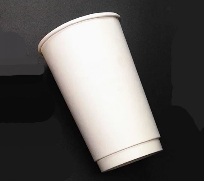 ถ้วยกาแฟกระดาษคราฟท์สองชั้น ISO9001 16oz สำหรับคาเฟ่