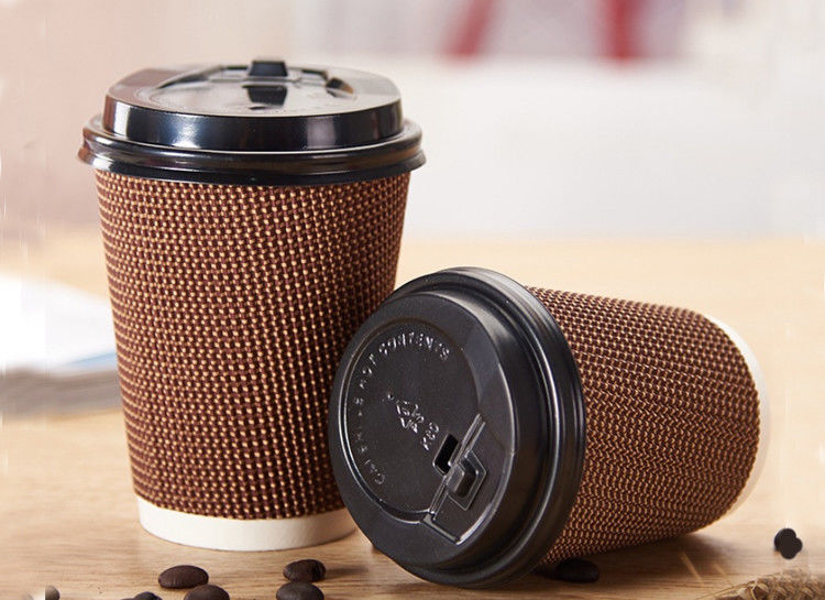 90mm ปากสามชั้นลูกฟูกถ้วยกาแฟทิ้ง 16oz