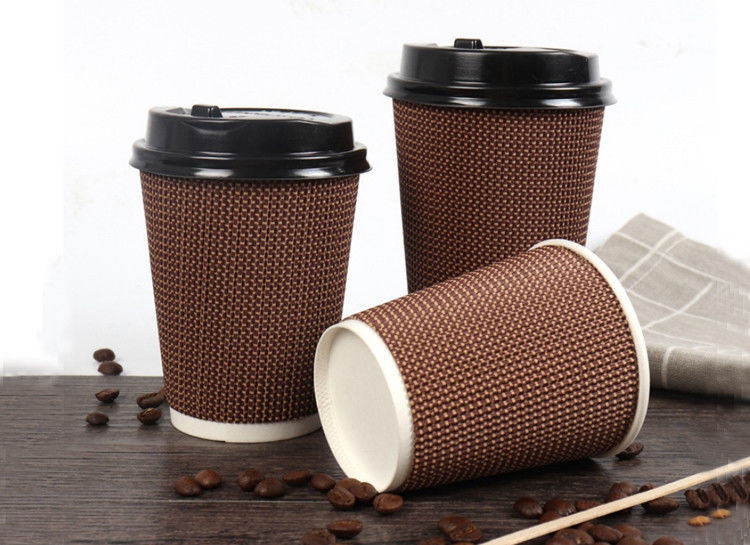 90mm ปากสามชั้นลูกฟูกถ้วยกาแฟทิ้ง 16oz
