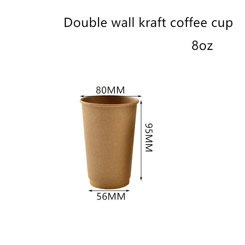ถ้วยกาแฟกระดาษคราฟท์เคลือบ PE 300gsm ปลอดสาร BPA