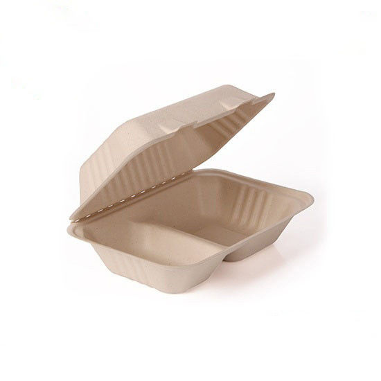 อ้อยชานอ้อยซูชิย่อยสลายได้กล่อง Take Away ทิ้งสำหรับร้านอาหาร
