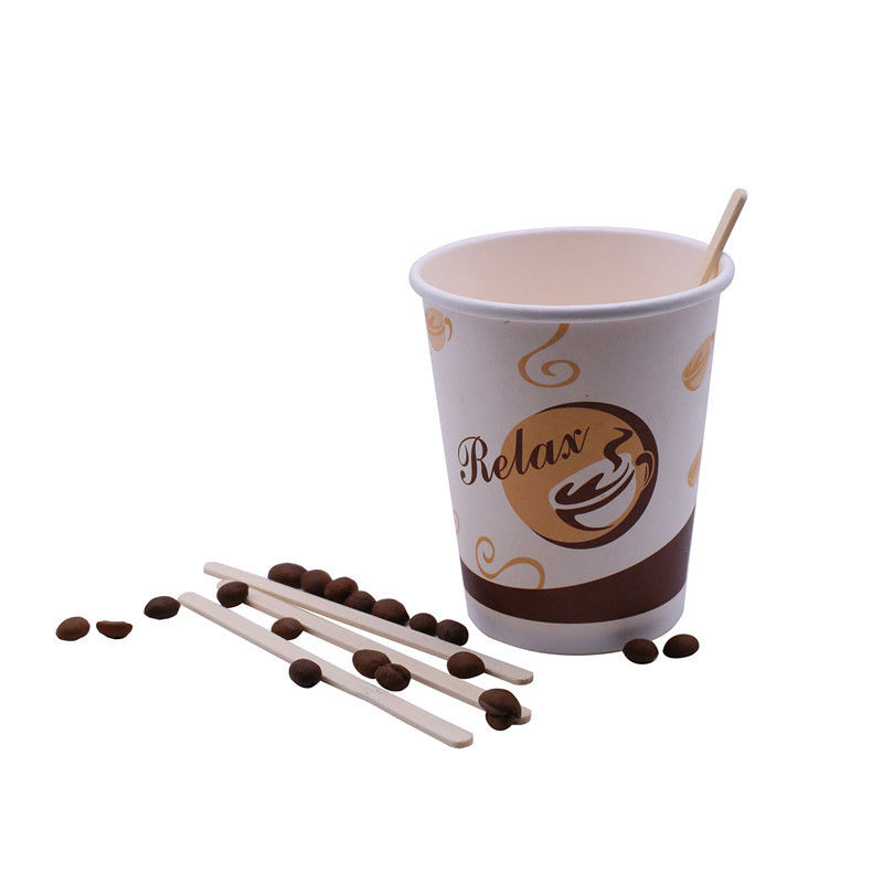 110 มม. 114 มม. 140 มม. แท่งผัดกาแฟไม้ไผ่แบบใช้แล้วทิ้ง