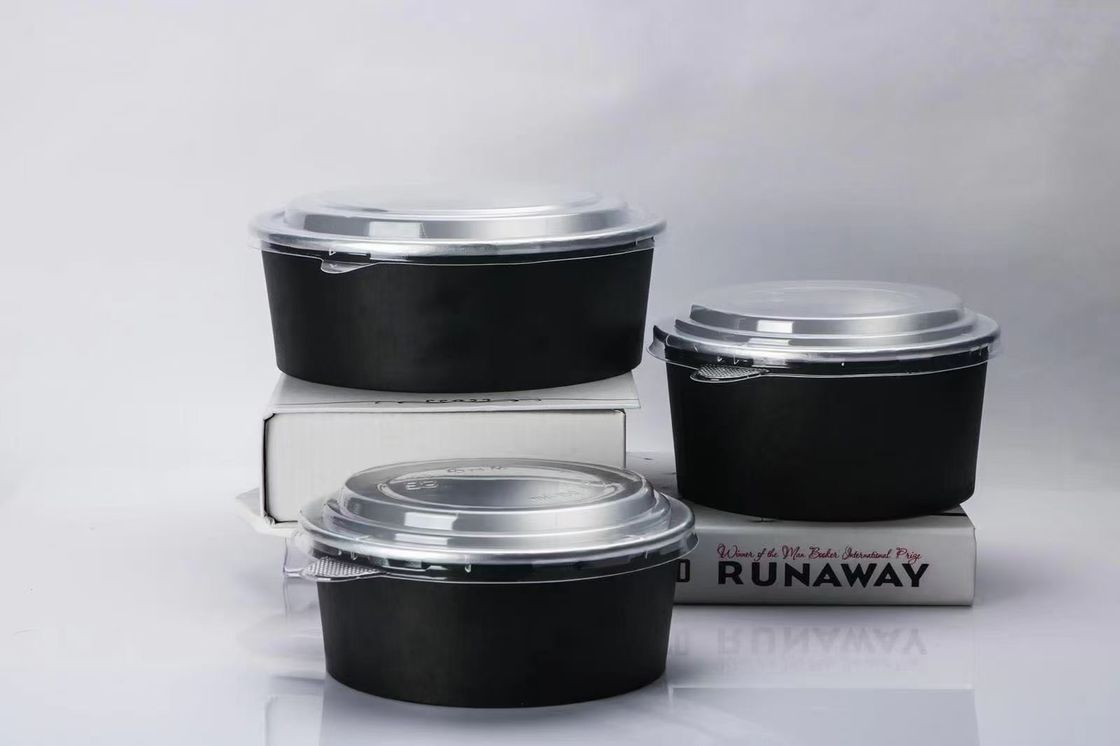 Round Smoothwall Takeaway Fastfood ภาชนะอลูมิเนียมฟอยล์ 1300ml พร้อมฝาปิด