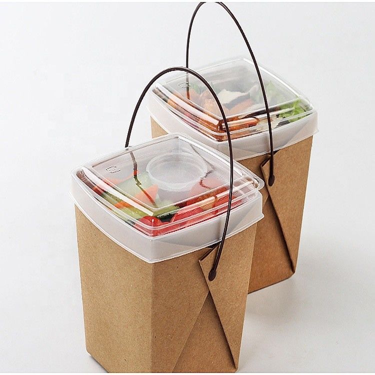 กล่องบรรจุภัณฑ์ Takeaway แบบใช้แล้วทิ้งกล่องบรรจุก๋วยเตี๋ยวรูปถ้วย