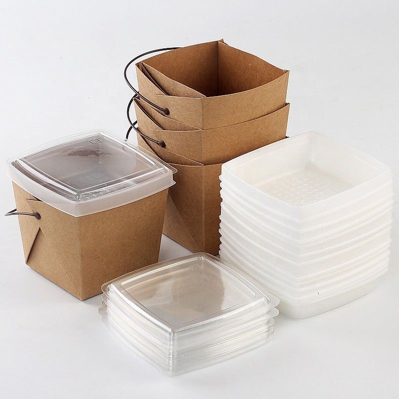 กล่องบรรจุภัณฑ์ Takeaway แบบใช้แล้วทิ้งกล่องบรรจุก๋วยเตี๋ยวรูปถ้วย