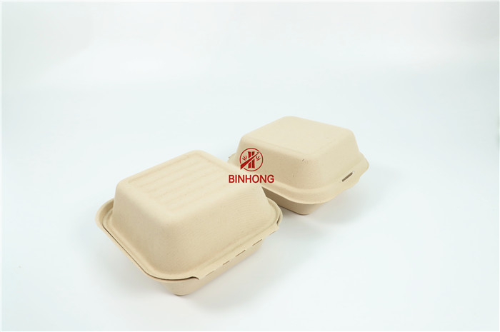 Clamshell Biodegradable Take Away Box บรรจุภัณฑ์อาหารจานด่วนที่ยั่งยืน
