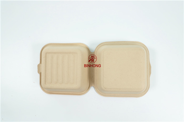Clamshell Biodegradable Take Away Box บรรจุภัณฑ์อาหารจานด่วนที่ยั่งยืน