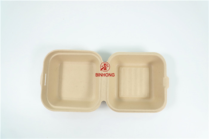Clamshell Biodegradable Take Away Box บรรจุภัณฑ์อาหารจานด่วนที่ยั่งยืน