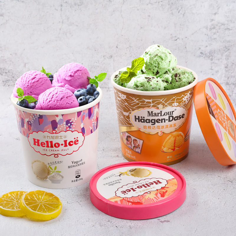 ไอศกรีมถ้วยกระดาษที่ใช้แล้วทิ้ง PLA เคลือบบรรจุภัณฑ์โยเกิร์ตที่ย่อยสลายได้ทางชีวภาพ