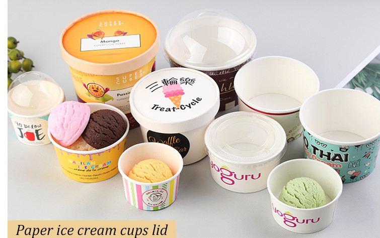 ไอศกรีมถ้วยกระดาษที่ใช้แล้วทิ้ง PLA เคลือบบรรจุภัณฑ์โยเกิร์ตที่ย่อยสลายได้ทางชีวภาพ