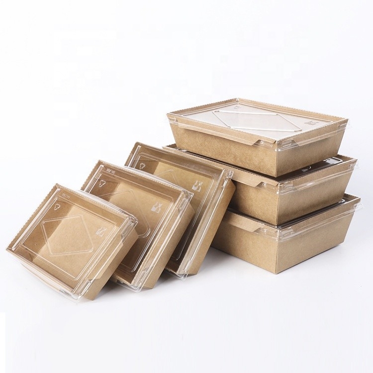 จีน Take Away บรรจุภัณฑ์พับกล่องกระดาษคราฟท์ภาชนะบรรจุอาหารสำหรับซูชิและข้าว
