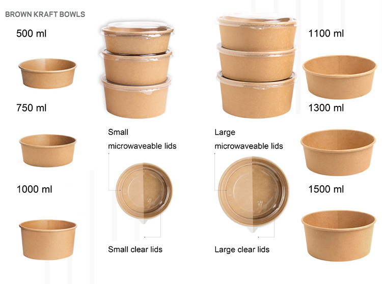 กล่อง Take Away ที่ย่อยสลายได้ทางชีวภาพเป็นมิตรกับสิ่งแวดล้อมขนาด 360-2000 มล. สำหรับบรรจุภัณฑ์อาหาร